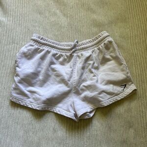 white gymshark shorts